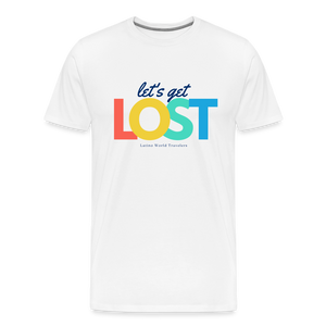 Let's Get Lost Men's Premium T-Shirt - white