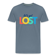 Load image into Gallery viewer, Let&#39;s Get Lost Men&#39;s Premium T-Shirt - steel blue
