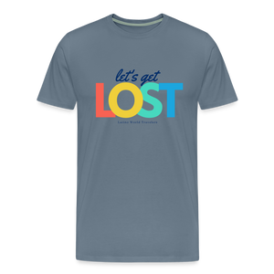 Let's Get Lost Men's Premium T-Shirt - steel blue