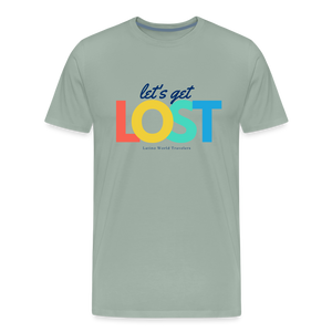 Let's Get Lost Men's Premium T-Shirt - steel green