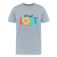 Load image into Gallery viewer, Let&#39;s Get Lost Men&#39;s Premium T-Shirt - heather ice blue
