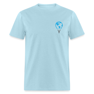 Latino Travel Fest (Icon in Front) Unisex Classic T-Shirt - powder blue