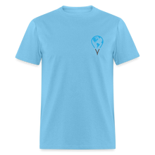 Load image into Gallery viewer, Latino Travel Fest (Icon in Front) Unisex Classic T-Shirt - aquatic blue
