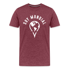 Load image into Gallery viewer, Soy Mundial Men&#39;s Premium T-Shirt - heather burgundy
