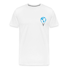 Load image into Gallery viewer, Latino Travel Fest (Icon in front) Men&#39;s Premium T-Shirt - white
