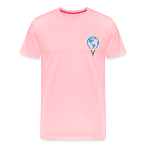 Latino Travel Fest (Icon in front) Men's Premium T-Shirt - pink