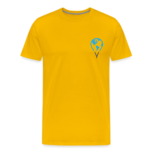 Latino Travel Fest (Icon in front) Men's Premium T-Shirt - sun yellow
